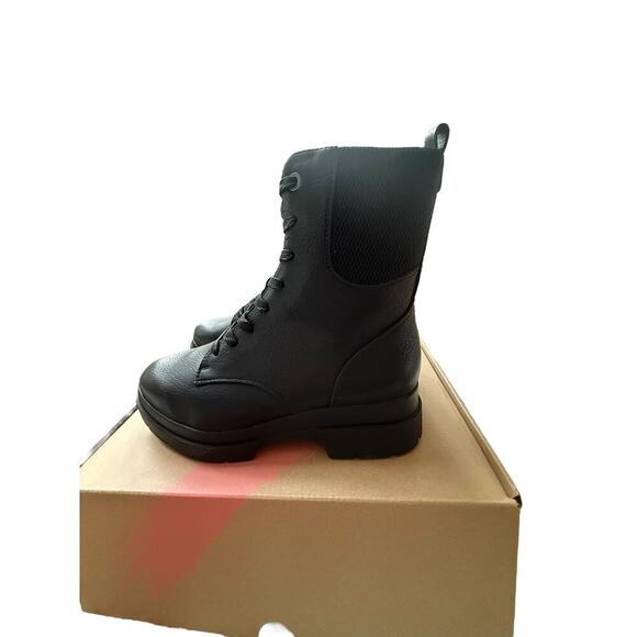 NIB Soul Women's Black Smooth Synthetic Ozzy Mid Calf Combat Boots Size 6 - Picture 5 of 11